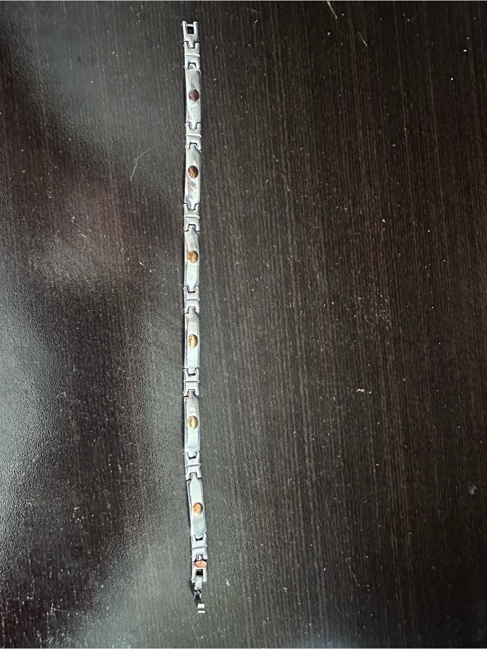 QVC Stainless steel Bracelet with Gold Tone Accents